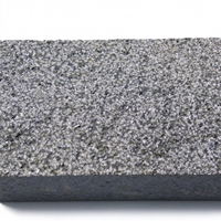 Dalles de granit noir basaltique G684 de Chine, finition flammée et polie, granit noir naturel pour revêtements de sol et murs, idéal pour les projets de pavage