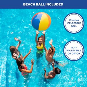 Offre Spéciale : Ensemble de filet de volley-ball géant gonflable en forme de palmier, 12FT, extra large, en PVC durable, jeu de piscine avec ballon, facile à gonfler, pour l'extérieur - Product Image 3