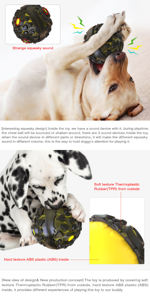 प्रीमियम उल्कापिंड आकार के काले प्लास्टिक कुत्ते चव खिलौना काटने प्रतिरोधी गैर विषैले स्क्वीकी इंटरैक्टिव दांत बाहर की सफाई - Product Image 5