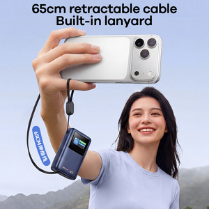 Cargador Portátil REMAX JP368 de 10000mAh con Carga Rápida PD de 45W, Cable USB-C Retráctil Integrado de 65cm <span class=keywords><strong>y</strong></span> Pantalla TFT - Product Image 6