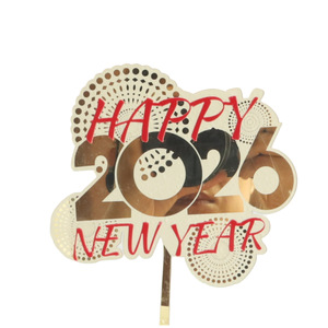 Honey And Sweetness 2026 New Year <b>Acrylic</b> Cake Decorations Happy New Year Party Cake Plugins - Product Image 5