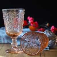 Gobelets à vin rouge en verre vintage de 10 oz, verres à eau colorés pour les fêtes de mariage, les vacances, les anniversaires