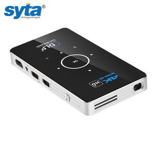 Syta mới xách tay <span class=keywords><strong>Mini</strong></span> Chiếu C6 70ANSI Lumens <span class=keywords><strong>Android</strong></span> 9 LED Đèn DLP thông minh 3D chiếu với pin - Product Image 4