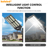 Farola Solar Hofoled de 3000W con Sensor para Carreteras, Farolas Solares Integradas para Exteriores, Todo en Uno, Luz Solar de 8000W