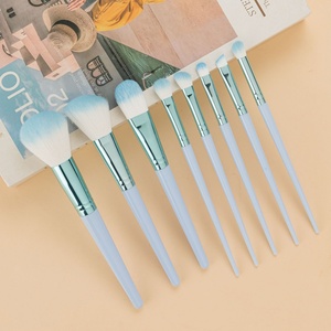 8pcs Wood Handle <b>Makeup</b> Brush Set Vegan Synthetic Hair Cylinder <b>Case</b> Private Label Custom Logo <b>Professional</b> Cosmetic Brush OEM - Product Image 1