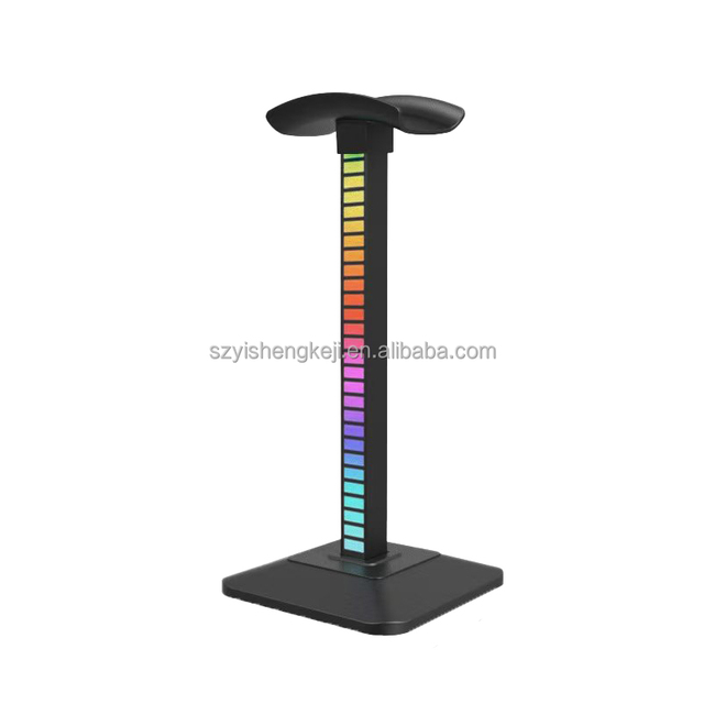 Musical Rhythm Desktop RGB Gaming Headset Display Holder for Gamer Headphone Multicolor LED Stand Bracket Desk Game Accessories
