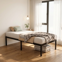 Lit pliant en métal réglable au design moderne (sur roulettes) pour chambre à coucher, dortoir, hôpital, bureau, hôtel, école, appartement, atelier
