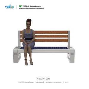 Banc de jardin solaire intelligent avec chargeur USB sans fil, respectueux de l'environnement, pour parcs urbains, arrêts de bus, jardins modernes - Product Image 2