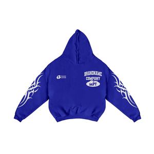 Custom Heavyweight 420GSM Grey Acid Wash Hoodies <b>Pants</b> Sets <b>Men</b> Plus Size <b>Cropped</b> Boxy Fit Sweatshirts Winter Embroidery - Product Image 6