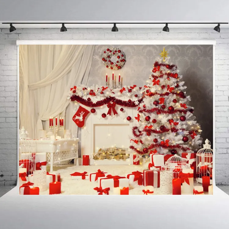 150cm x 210cm मल्टी पैटर्न्स फोटोग्राफिक पृष्ठभूमि कपड़ा स्टूडियो त्योहार क्रिसमस दृश्य के लिए सहारा सजावट फोटो पृष्ठभूमि