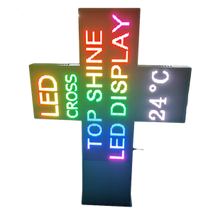 Panneau d'affichage LED à double croix verte P10 pour boutique et hôpital - Product Image 1