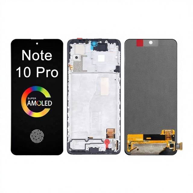 For Redmi Note10 Pro LCD OLED Display with Inner and Outer Screens and Frame Assembly