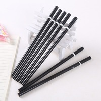 Crayon anti-morsure en bois noir de haute qualité, vente en gros, pour étudiants, écriture, art, peinture, idéal pour un cadeau