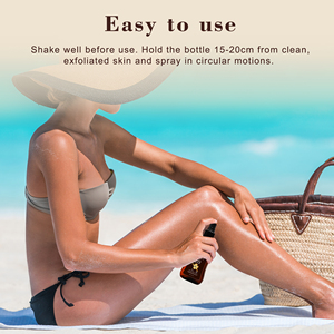 OEM/ODM SPF 20 <span class=keywords><strong>Spray</strong></span> <span class=keywords><strong>de</strong></span> protección solar Aceite <span class=keywords><strong>de</strong></span> bronceado aceitoso <span class=keywords><strong>Bronceador</strong></span> enriquecido Sun Tanner Nutre profundamente la piel - Product Image 4