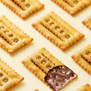 Naziba Nazibao Fındıklı Siyah Qiao Sandviç Çikolatalı Çift İnce Gıda Gevrek Bisküvi 338g Net Red Atıştırmalıklar Tuzlu - Product Image 2