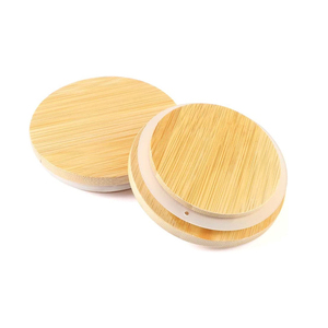 Grosir tutup bambu stoples gabus kaca 70mm 86mm mulut lebar kualitas makanan kedap udara - Product Image 1