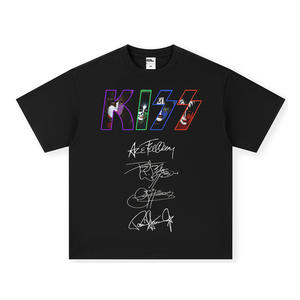 <span class=keywords><strong>KISS</strong></span> Street Style da uomo t-shirt a maniche corte Cross-Border estate Trendy 300 grammi larghi 100% cotone New American <span class=keywords><strong>Rock</strong></span> Band - Product Image 3