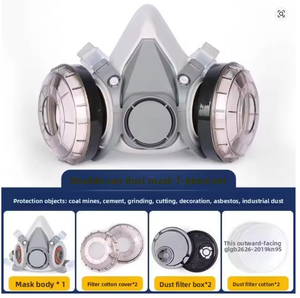 Máscara Facial Completa Antipolvo con Certificación CE OEM, con Filtro de Carbón Activado, Antihumo y Transpirable, para Polvo Industrial y Minas de Carbón - Product Image 4