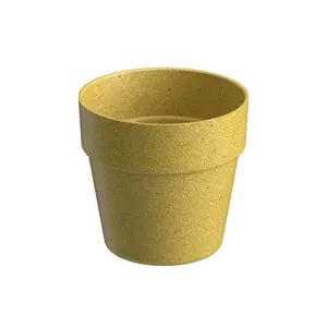 Pioneera Wholesale Price 6.2cm Round Grower Pots Recycle Plant Pot Fiber Rice Husk Eco-friendly Biodegradable Indoor Flower Pot