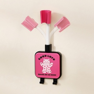 Removable Cute Cat Cartoon Adjustable <b>Shower</b> Holder Punch-Free <b>Shower</b> Bracket Suction Cup Wall <b>Shower</b> <b>Rack</b> for Bathroom - Product Image 2