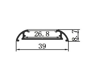 LS-046 Nhôm LED Hồ Sơ Anodized 6063 Liner LED Chiếu Sáng Cho Dải Đèn LED Rộng 40Mm - Product Image 3