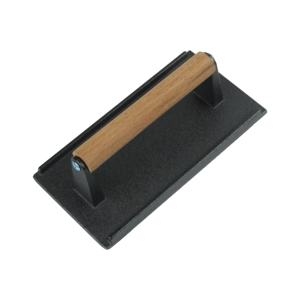 Presse à <span class=keywords><strong>bacon</strong></span> en fonte avec manche en bois pour grils/plaques de cuisson/flattops presse à hamburger pour paninis sandwichs viande volaille outils - Product Image 2