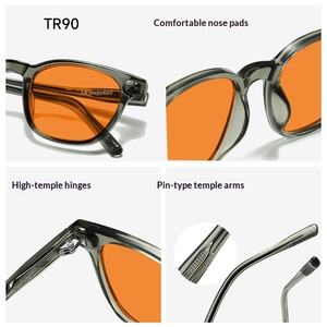 <span class=keywords><strong>Gafas</strong></span> Unisex con Protección Anti-Luz Azul, Lentes Grises, Montura Completa, Patrón Geométrico, Logotipo Personalizado de Marca OEM, Bloqueo del 84%, 100%, 97%, Venta al Por Mayor - Product Image 4