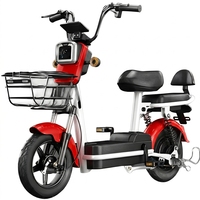 Vélo Électrique Urbain en Métal à Moteur Arrière Brushless 350W 48V, 3 Vitesses, Batterie Plomb-Acide, Vente Directe Usine