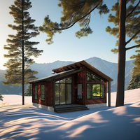 Modernes Design Wirtschaft liches Fertighaus aus russischem Holz für kleine Hotels oder Villen