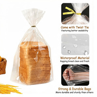 Sacs à pain BOPP personnalisés à bas prix pour l'emballage du pain fait maison, sacs à pain transparents en plastique personnalisés, emballage en plastique