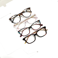 Nouvelles Lunettes de Luxe Tendance en Acétate Massif Effet Œil de Chat Unisexe Adulte Monture Complète Polie à la Main Confortables pour Usage Quotidien Protection Oculaire