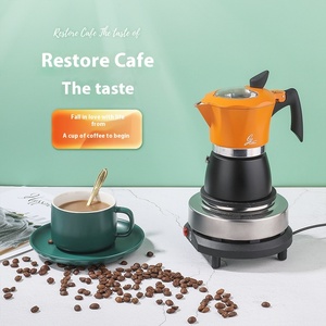 Cubierta de plástico transparente moderna de doble color, cafetera italiana octogonal especial para principiantes, café Mocha a mano - Product Image 3