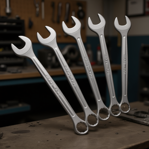 Open End Wrench Set 5 Piece Metric Steel Combination <b>Tool</b> For Automotive Repair - Product Image 3