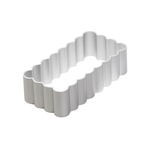 Moule à tarte en aluminium 10,6*5,5*3CM, <span class=keywords><strong>rectangulaire</strong></span> cannelé, pour tarte aux œufs, facile à démouler, pour tarte au maïs, <span class=keywords><strong>pâte</strong></span> <span class=keywords><strong>feuilletée</strong></span>, tarte aux fruits - Product Image 1