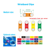 Bracelet de style tendance avec clips à pression faciles, fermoir rapide en plastique étanche pour bracelets d'identification thermiques, usage médical et événementiel