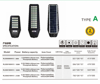Luces Solares LED para Carreteras de 80W 100W 180W 210W, IP65 Impermeables, Farolas Solares