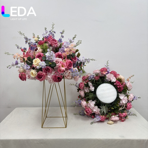LEDA Wedding Supplies 60CM Pink <b>Artificial</b> <b>Flower</b> Ball <b>Artificial</b> <b>Flower</b> Ball Wedding Centerpiece For Events Decor - Product Image 2