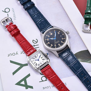 ג 'ילונג במבוק תבנית שעון עור רצועות 16/18/19/20/21/22 מ "מ שחרור מהיר שחרור אמיתי רצועת שעון קלאסי - Product Image 5