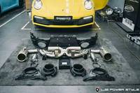 Sistema de Escape CGW CNC con Válvula Electrónica SS, Silenciador y Tubo de Bajada, Instalación Precisa con Molde CNC para Porsche 992 3.0T 2020-