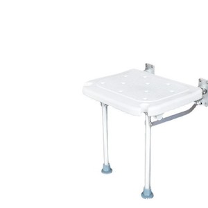 Chaise de douche murale pliable antidérapante avec pieds réglables pour petits espaces - Product Image 2