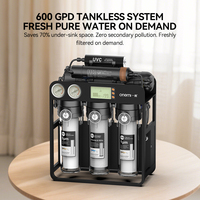 Sistema de Ósmosis Inversa (RO) OEM/ODM de 600 GPD, Purificador de Agua Alcalina de 7 Etapas, Sistema de Filtración de Agua Doméstico sin Tanque, Monitor de TDS, Sistema RO Bajo Fregadero