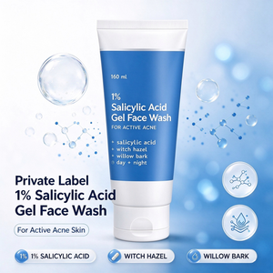 Gel Limpiador con 1% de Ácido Salicílico para Piel Grasa y Propensa al Acné, con Hamamelis y Corteza de Sauce, Limpieza Profunda, 100ml - Product Image 4
