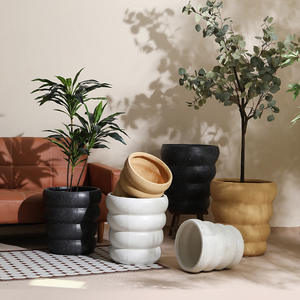 <span class=keywords><strong>Pot</strong></span> de fleur en magnésium extra large à motif spiralé moderne Jardin Extérieur Salon Balcon Tortue Bambou <span class=keywords><strong>Eucalyptus</strong></span> Jardinière - Product Image 1