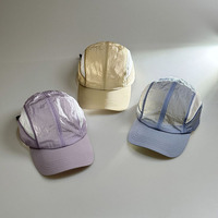 Gorra de Béisbol Deportiva de 6 Paneles con Visera Curva y Logotipo Bordado Personalizado, Gorra de Nailon Ligera para Correr y Acampar para Hombre
