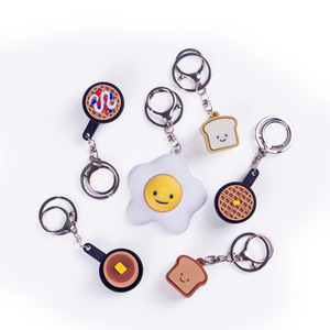 Nuevo Llavero Antiestrés DIY con Diseño de Desayuno en Miniatura Impreso en 3D, 6 Estilos, Hecho en China - Product Image 1