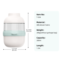3 in 1 Petgo Trio Hands Free Cross-Body Tali Anjing Plastik Reflektif 1.3m dengan Desain Cetak dan Botol Air 200ml