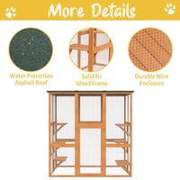 Maison multicouche de luxe étanche pour animaux de compagnie, chenil en bois pour chats et villas, cage d'intérieur