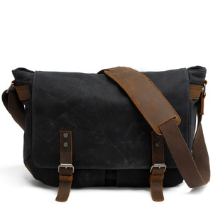 Alta calidad personalizado Retro Vintage viaje diseñador portátil hombres lona Satchel solo hombro bandolera bolsas de mensajero de las mujeres - Product Image 2