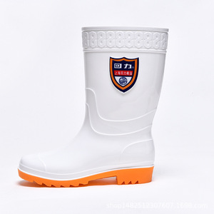 Bottes de pluie mi-mollet Warrior 867 pour hommes, blanches, imperméables et résistantes à l'huile, pour le travail dans l'industrie alimentaire - Product Image 5