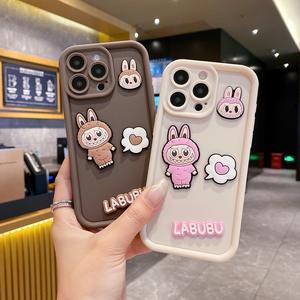 <span class=keywords><strong>Coque</strong></span> de téléphone portable en TPU pour iPhone 17/16/15 Pro Max avec motif de poupée de dessin animé mignon Labu, protection 360°, faite à la main - Product Image 3